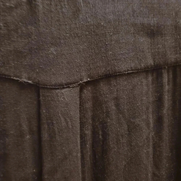 Velvet Black Button Front Hi Low Flowy Tunic Top Mini Dress L - Picture 5 of 16